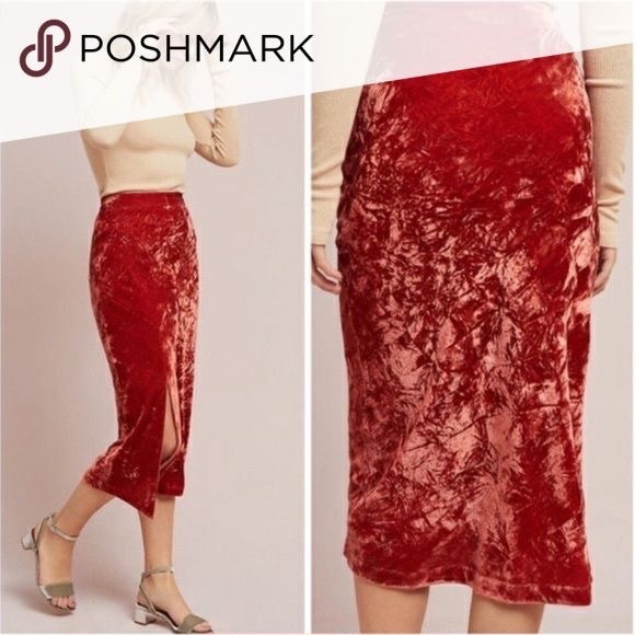 Maeve crushed velvet skirt - Picture 3 of 4